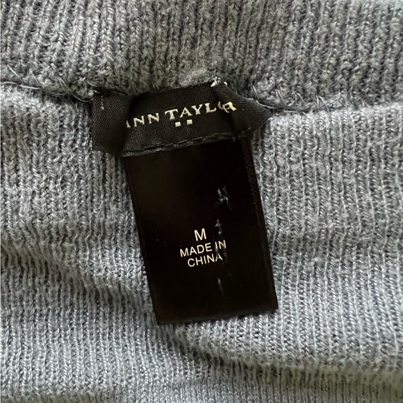 Ann Taylor Women’s Slate Blue Sweater with button accents - Picture 2 of 4